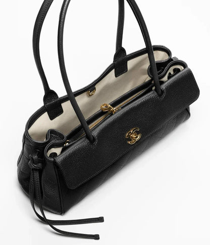 Chanel Small Tote Metal Black