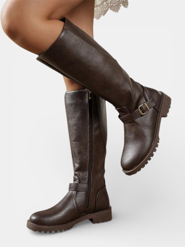 Women's Comfort Boots in Brown and Dark Brown