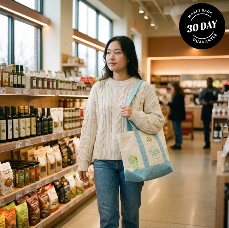 Smiski X Trader Joe's Tote Bags