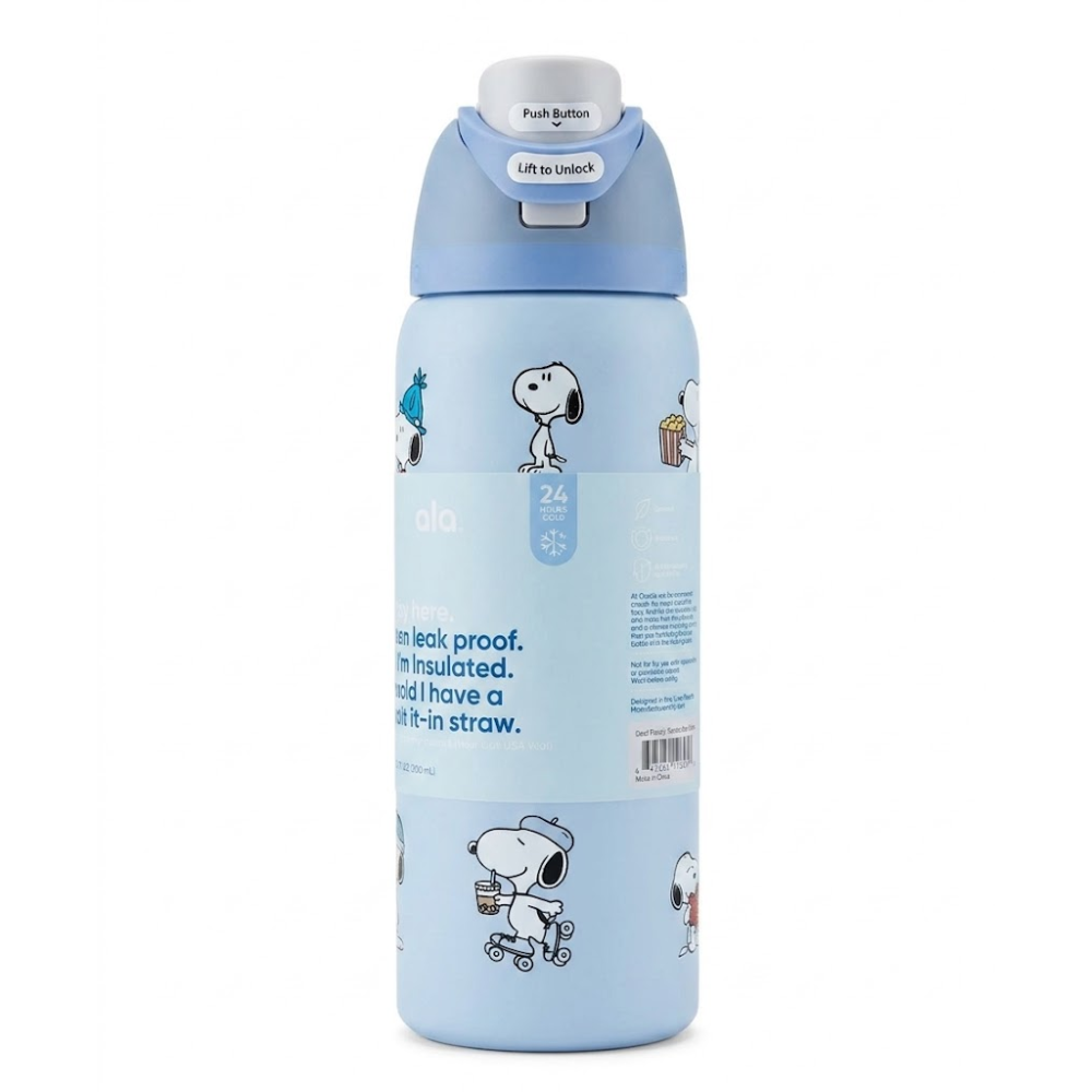 Playful Snoopy Water Bottle 24oz