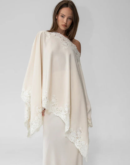 Elegant Lace Cape Set