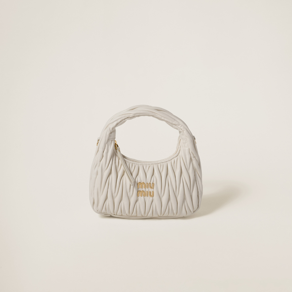 Miu Miu Wander Matelasse Nappa Leather Hobo Bag