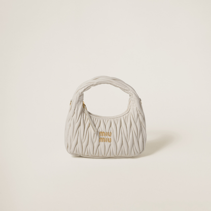 Miu Miu Wander Matelasse Nappa Leather Hobo Bag