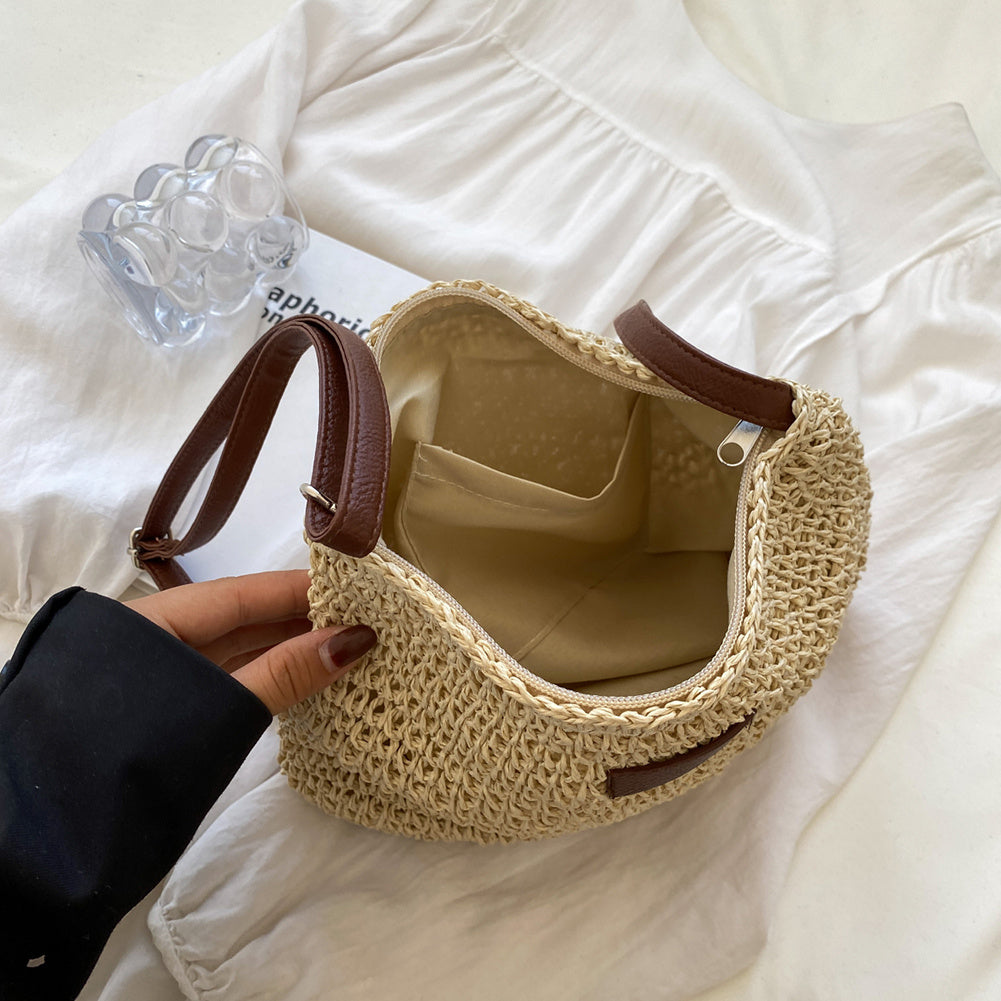 Women's Everyday Shoulder Bag in Beige or Brown