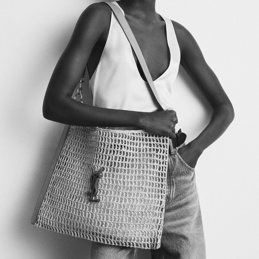 YSL Oxalis Raffia Bag