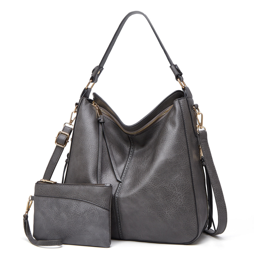 Luxury Leather Hobo Anti-Theft Handbag