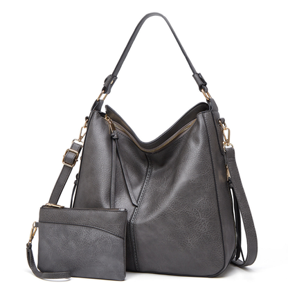 Luxury Leather Hobo Anti-Theft Handbag