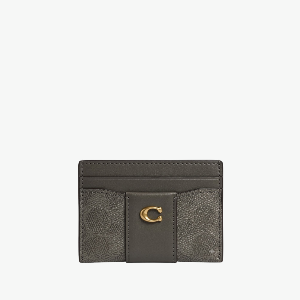 Coach Essential Card Case In Signature Jacquard