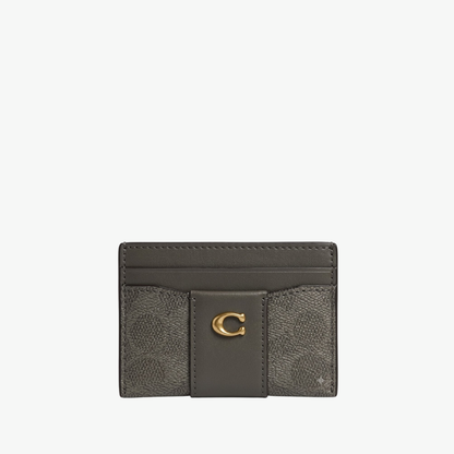 Coach Essential Card Case In Signature Jacquard