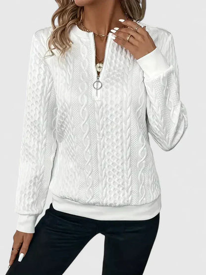 Women's Comfortable Sweater in White, Gray or Black