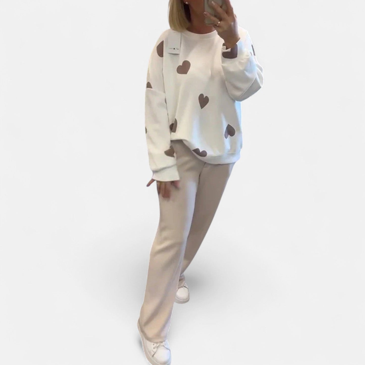Women's White Winter Sweater, Sizes S to 5XL