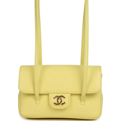 Chanel Preppy Coco Clutch - Light Yellow