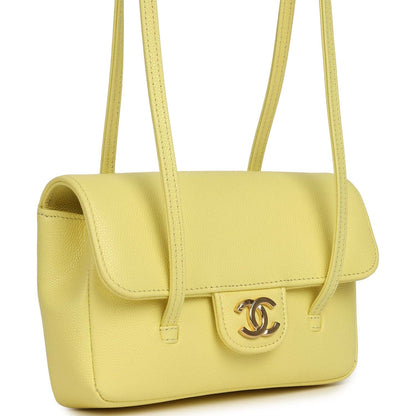 Chanel Preppy Coco Clutch - Light Yellow