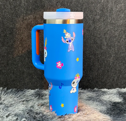 Blue Happy Stitch 40oz Tumbler