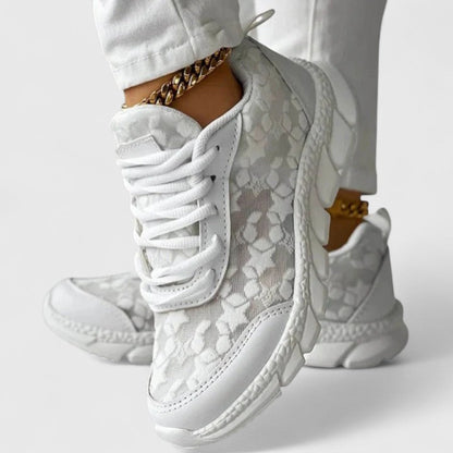 Women's Comfortable Sneakers in White, US 5-11