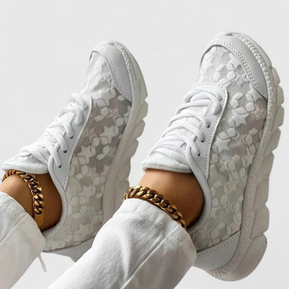 Women's Comfortable Sneakers in White, US 5-11