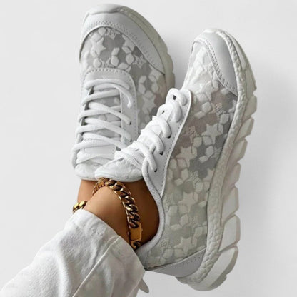 Women's Comfortable Sneakers in White, US 5-11