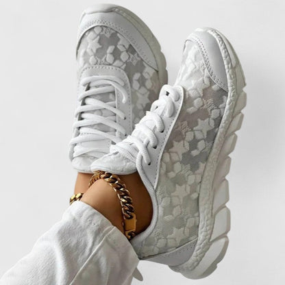 Women's Comfortable Sneakers in White, US 5-11