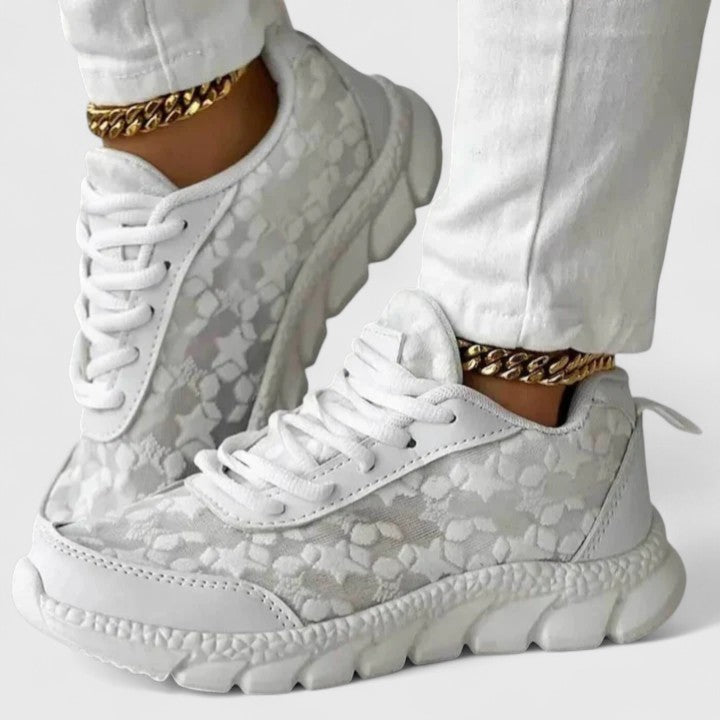 Women's Comfortable Sneakers in White, US 5-11