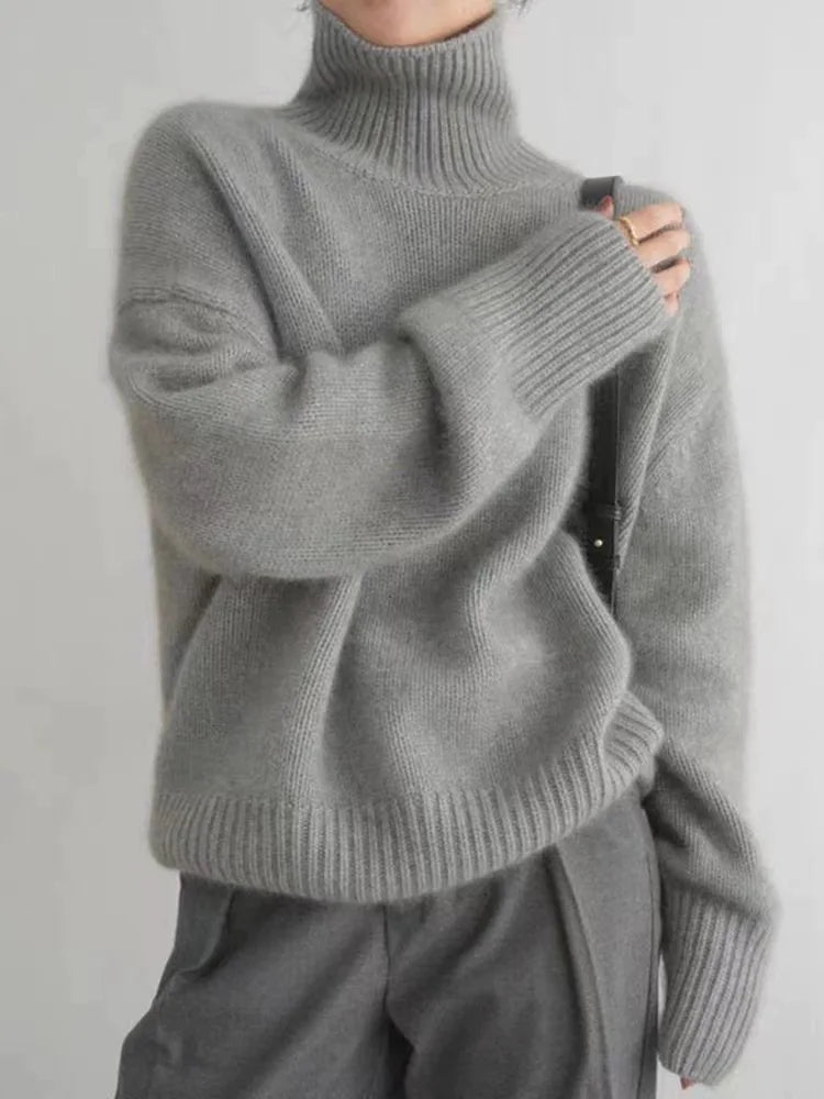 Women's Elegant Sweater in Beige, Gray or Khaki