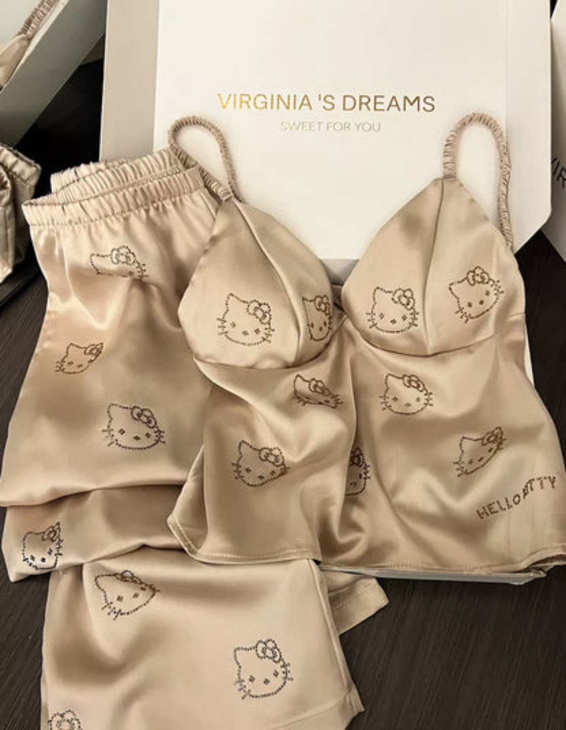 Hello Kitty Satin Pajama Set