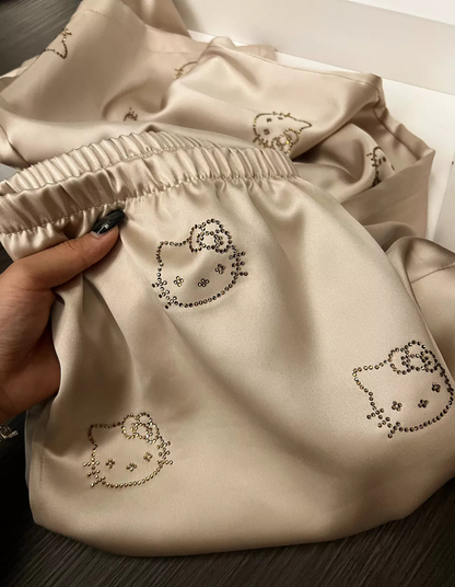 Hello Kitty Satin Pajama Set