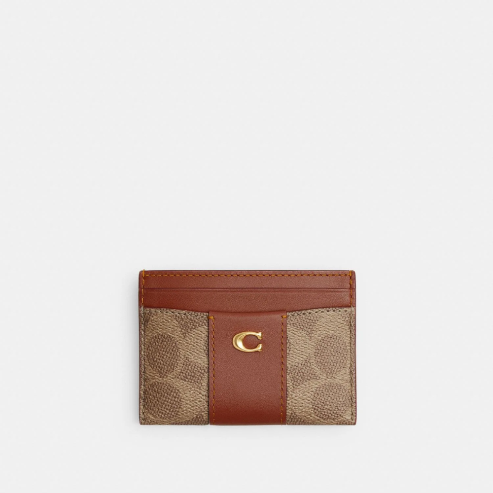 Coach Essential Card Case In Signature Jacquard
