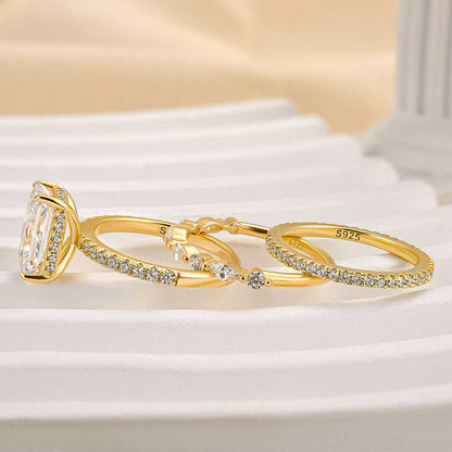 Set of 3 wedding rings Jaily | Gold