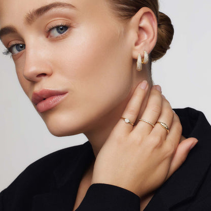 Dome Diamond Ring | Gold