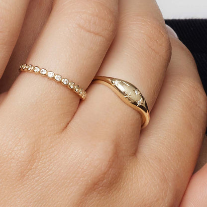 Dome Diamond Ring | Gold