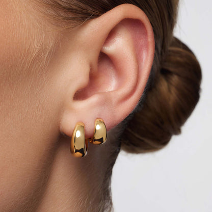 Mini Hoop Earrings Rue | Gold