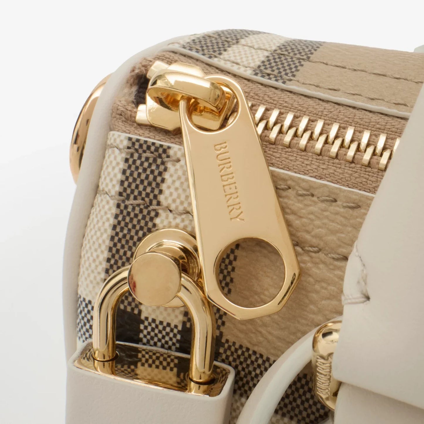BURBERRY Mini Check Bowling Bag