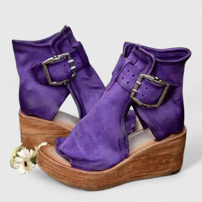 Women's Comfort Boots in Red, Brown or Purple