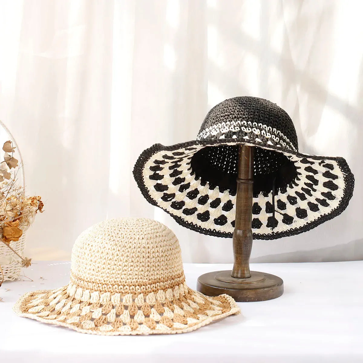 Crocheted boho women's hat – Soleil