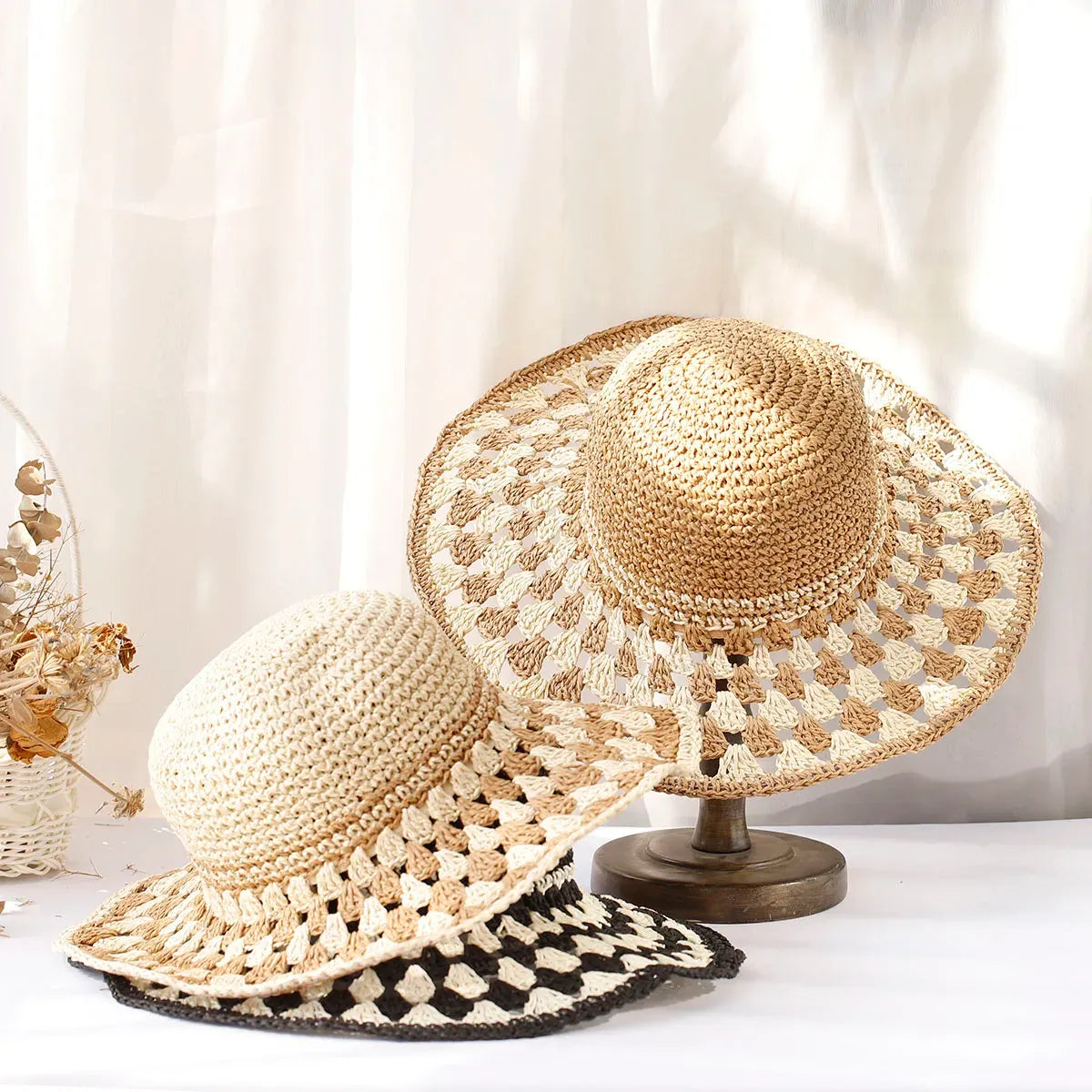 Crocheted boho women's hat – Soleil