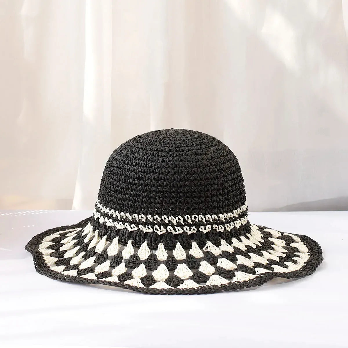 Crocheted boho women's hat – Soleil