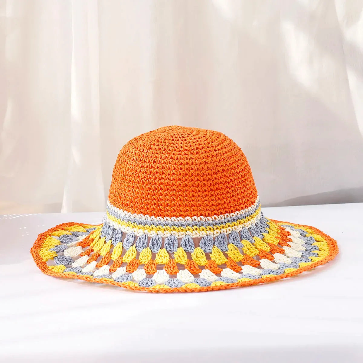 Crocheted boho women's hat – Soleil