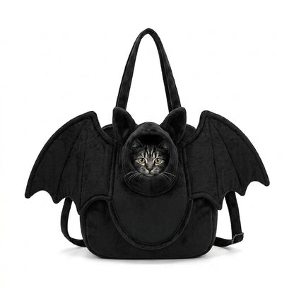 Bat-Winged Cat Carrier Tote Bag