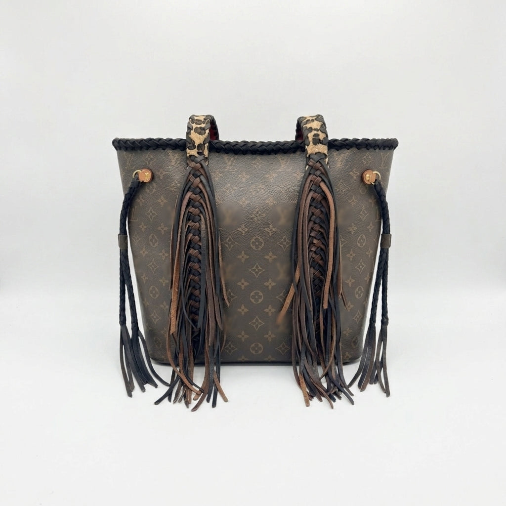 Western Leather Fringe Tote