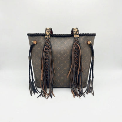 Western Leather Fringe Tote