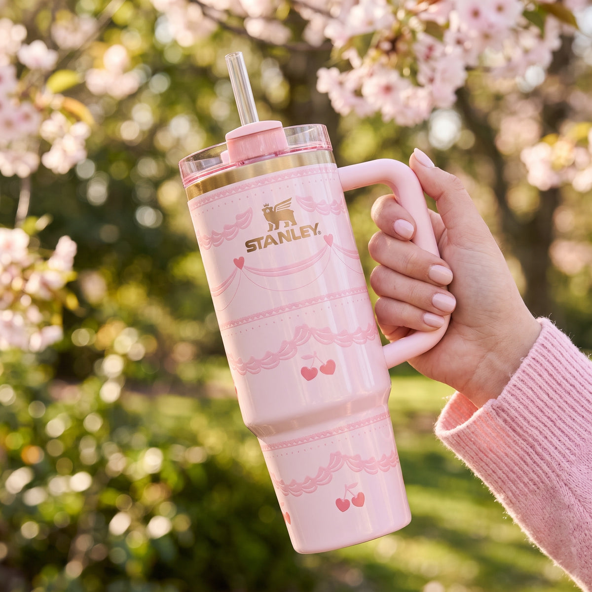 Romantic Cherry Tumbler 40oz FreeSip