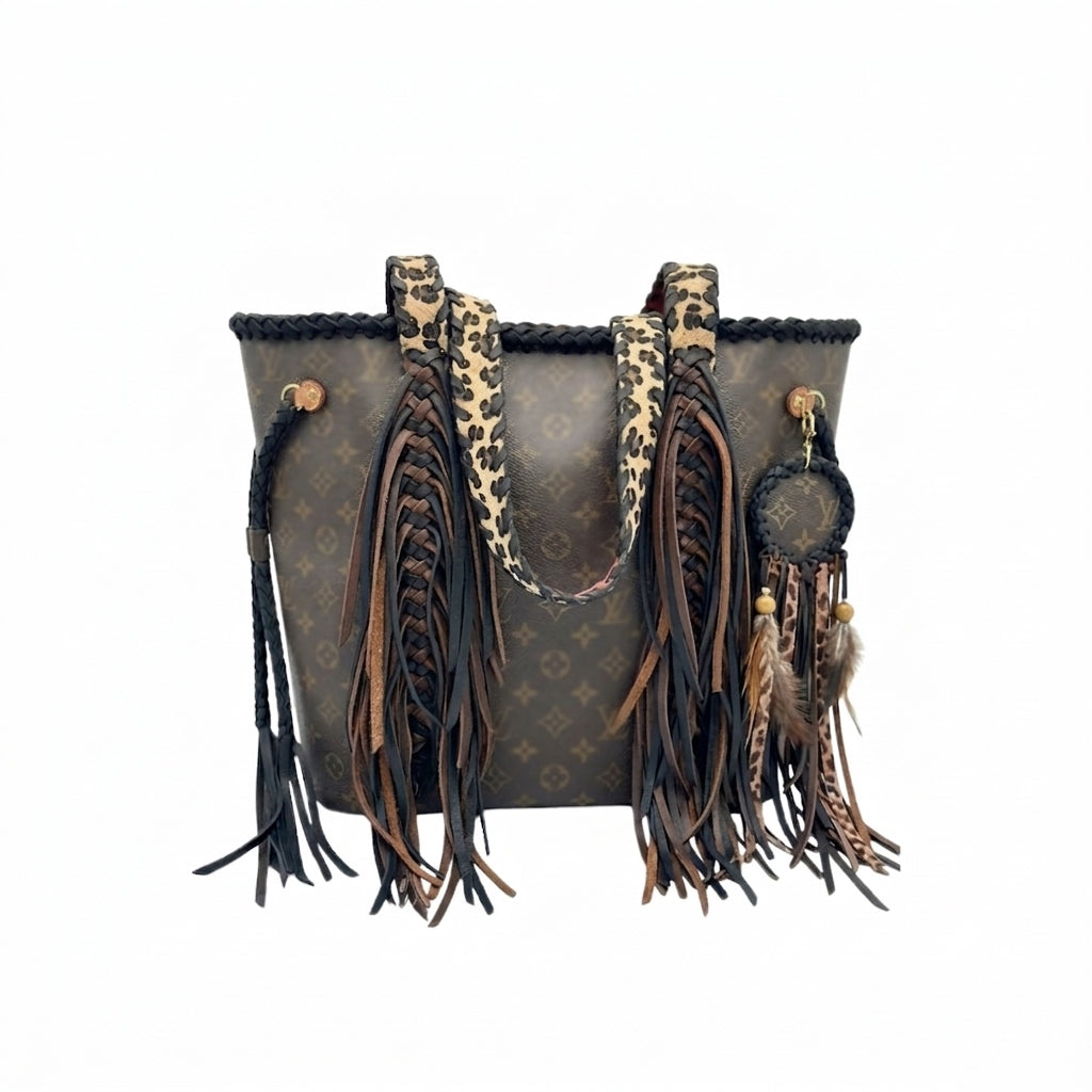 Western Leather Fringe Tote