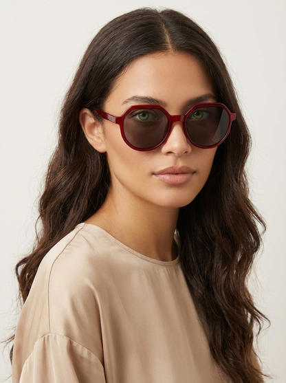 Geometric oversized sunglasses for women – Elira