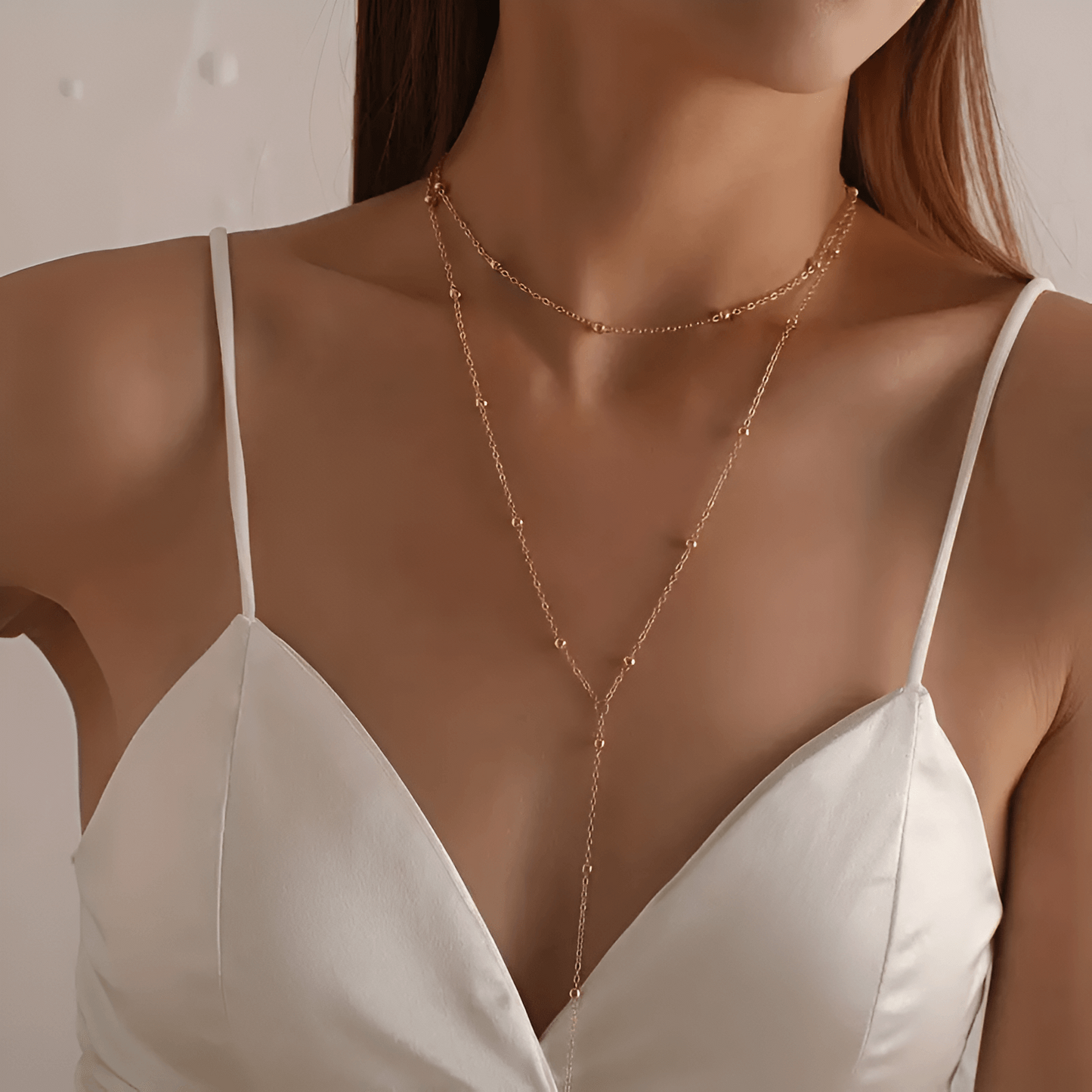 Gold women's necklace – Fleur
