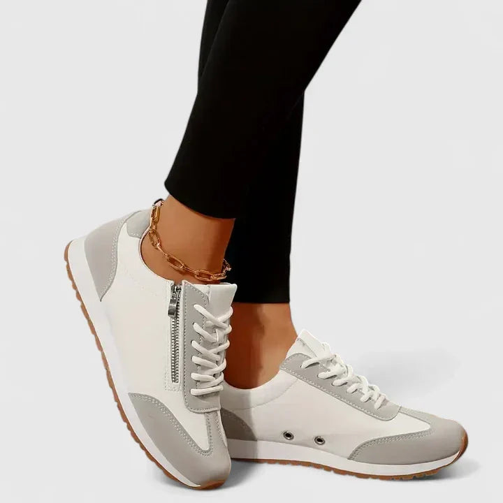 Women's Comfort Shoes in Beige, White and Gray