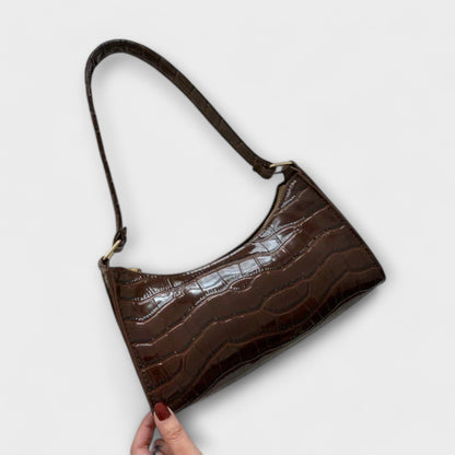 Women's Glossy Leather Shoulder Bag