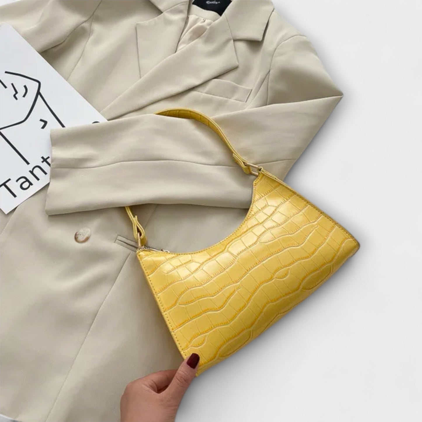 Women's Glossy Leather Shoulder Bag