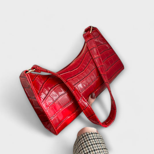 Women's Glossy Leather Shoulder Bag