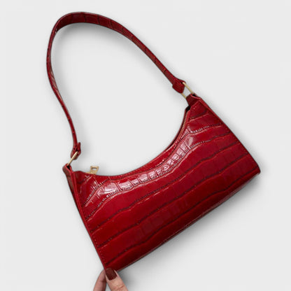 Women's Glossy Leather Shoulder Bag