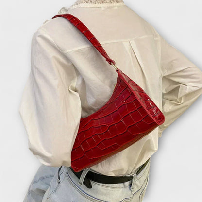 Women's Glossy Leather Shoulder Bag